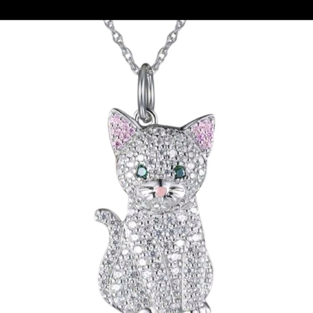 Silver cat necklace - Picture 6 of 6